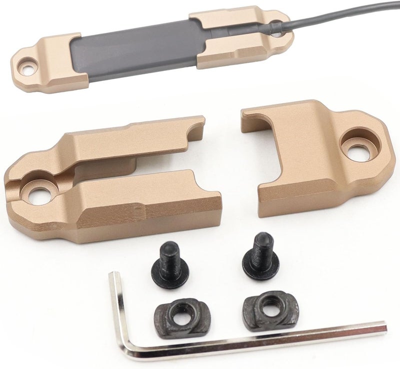 LThyzszb Mlok Remote Pressure Switch Mount for O Light Odin Weapon Lights Tape Switch Mounting Aluminum (Odin Series-Tan) - Image 1